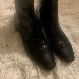 J crew patent leather booties!
